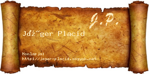 Jáger Placid névjegykártya